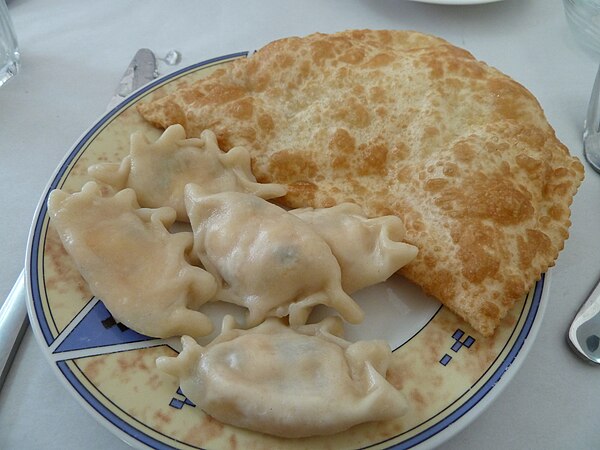 Circassian food prepared for guests as part of Adyghe hospitality tradition