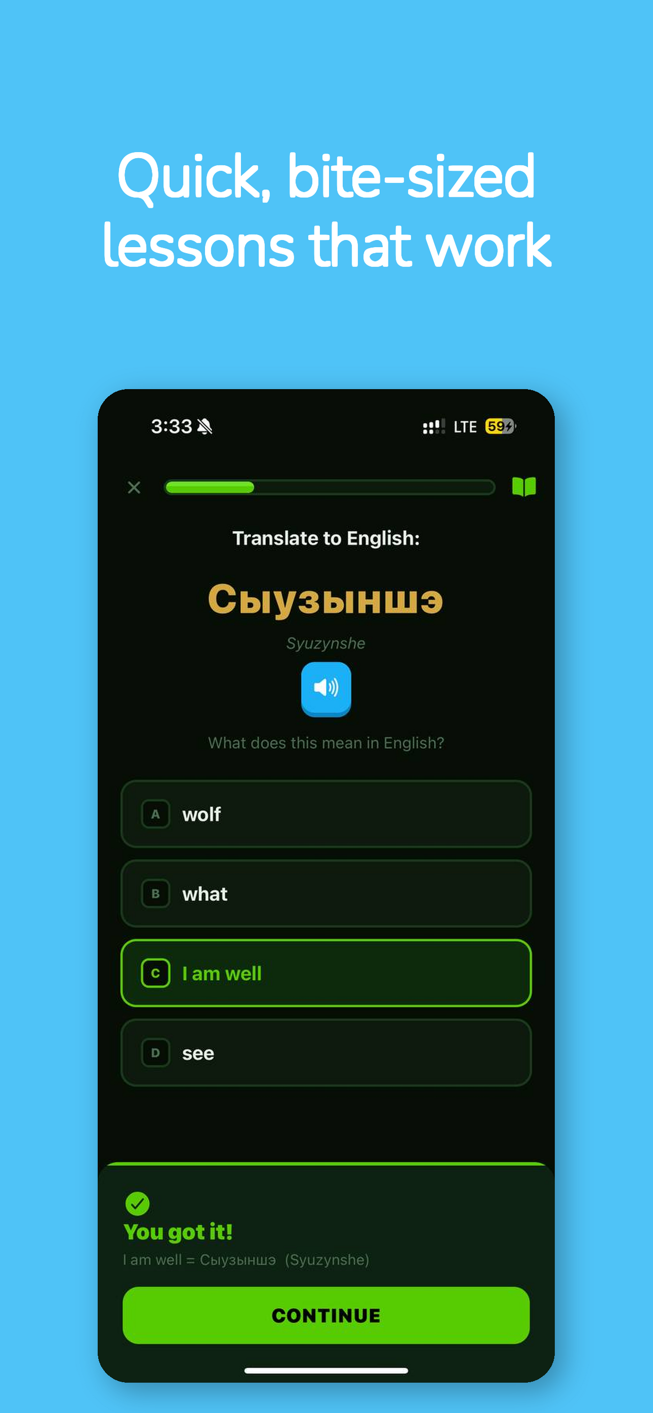 Circassian to English translation quiz